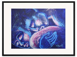 Gerahmter Kunstdruck Liebende - Liebe und Trost II