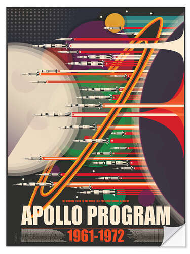 Selvklæbende plakat Apollo Program Saturn V