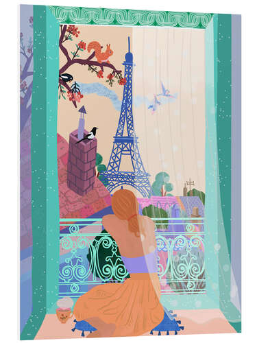 Quadro em PVC Paris Window