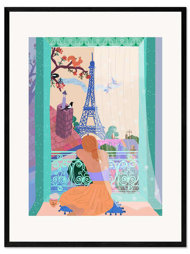 Impression artistique encadrée Paris Window