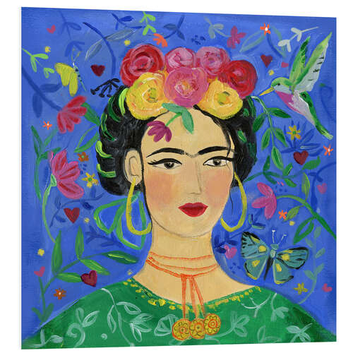 Tableau en PVC Frida Kahlo colorée