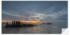 Muursticker Buhne in Rantum / Sylt