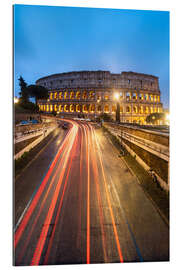 Quadro em plexi-alumínio Night at the Coliseum, Rome