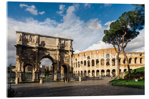 Acrylic print Arch of Constantine and coliseum, Rome