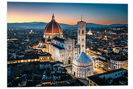 Cuadro de PVC Duomo and city at dawn, Florence