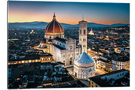 Gallery Print Dom und Stadt im Morgengrauen, Florenz