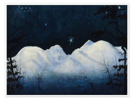 Poster Nuits d&#039;hiver dans les montagnes, 1900