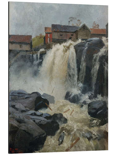 Aluminium print Haug Waterfall, 1883