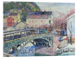 Acrylic print Løkke Bridge in Sandvika, 1919