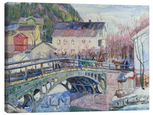 Canvas print Løkke Bridge in Sandvika, 1919