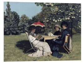 Foam board print Women around the garden table, 1880