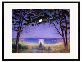 Framed art print Moonlight, Nevlunghavn, 1922