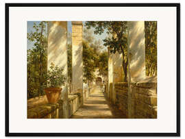 Gerahmter Kunstdruck Orangefarbene Pergola, Sorrent, 1834