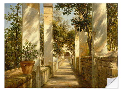 Vinilo para la pared Pérgola naranja, Sorrento, 1834