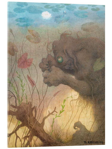 Acrylglasbild Ein Wassergeist beim Fischen, 1907