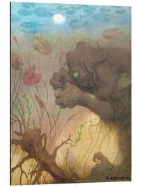 Alubild Ein Wassergeist beim Fischen, 1907