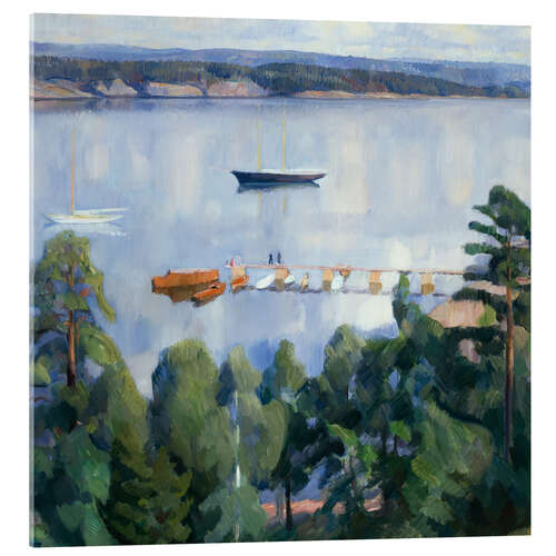 Acrylic print View from Lysaker towards Bygdoy
