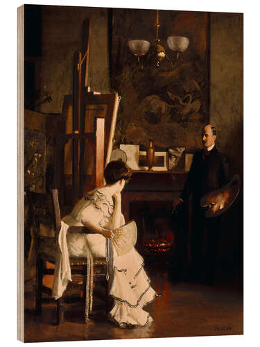 Cuadro de madera En el estudio, 1905