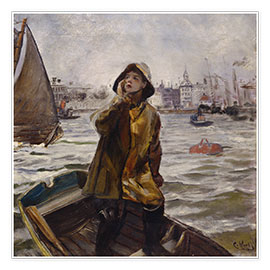 Wandbild  Lotsenjunge, Bergens Bay, 1905 - Christian Krohg