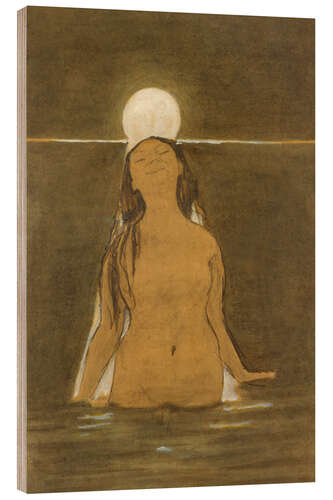 Wood print The mermaid