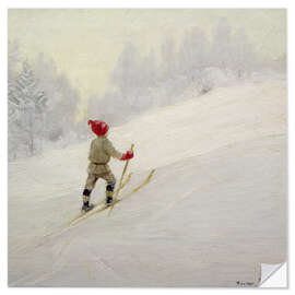 Selvklebende plakat Ski Training, 1898