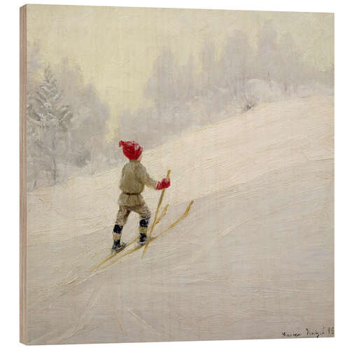 Quadro de madeira Ski Training, 1898