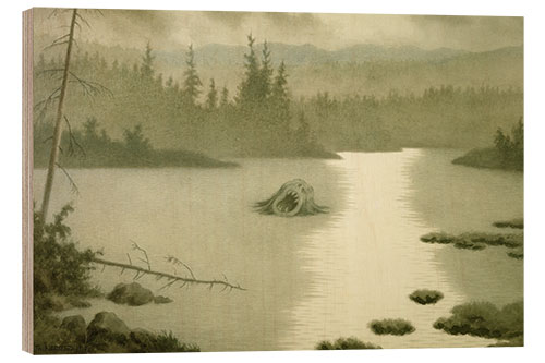 Holzbild Schreiender Wassergeist, 1910