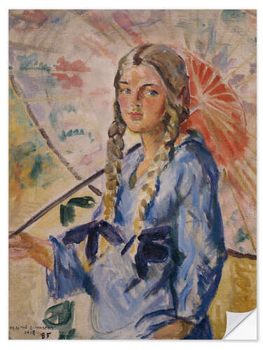 Naklejka na ścianę Mildred with Parasol, 1918