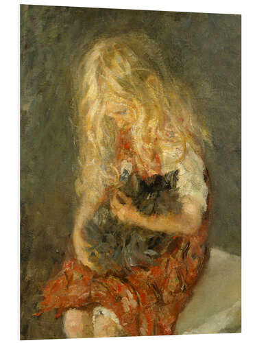 Foam board print Girl with Cat, 1897