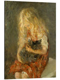 Magnettafel Mädchen mit Katze, 1897