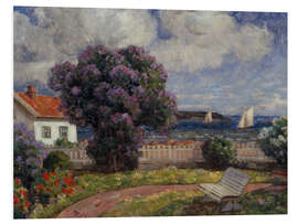 Obraz na PCV Coastal landscape with lilac bush