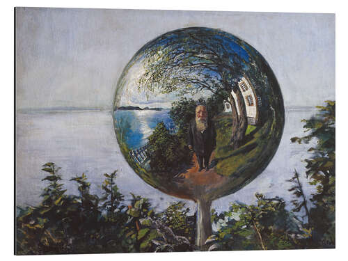 Cuadro de aluminio Autorretrato en una bola de cristal, 1918