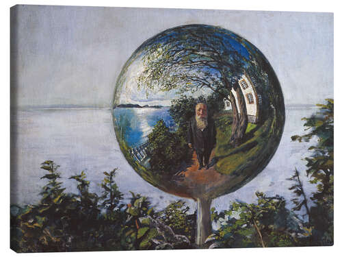 Canvastavla Self-Portrait in a Glass Ball, 1918