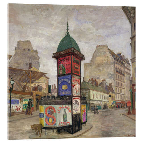 Acrylglasbild Straße in Brügge, 1910