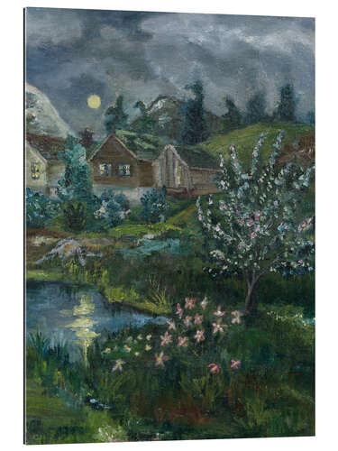 Gallery print Spring night with full moon