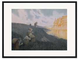 Gerahmter Kunstdruck Auf dem Weg zu einem Festessen beim Trollschloss, 1904