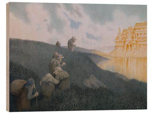 Wood print On the way to a feast at the Troll castle, 1904