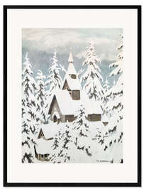 Impresión de arte enmarcada Church in the Snow, 1907