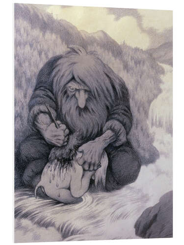 Stampa su PVC The Troll Washing His Kid, 1905