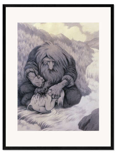 Framed art print The Troll Washing His Kid, 1905