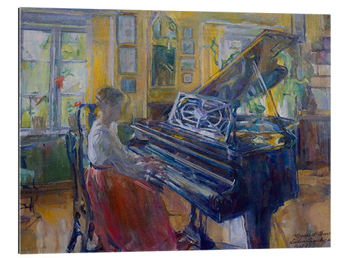 Gallery print Playing the piano in the vicarage, Loiten, 1917