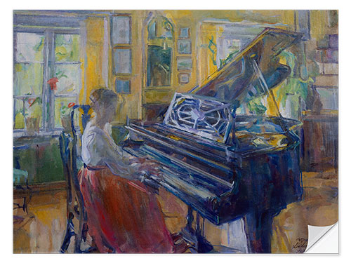 Sticker mural Jouer du piano au presbytère, Loiten, 1917