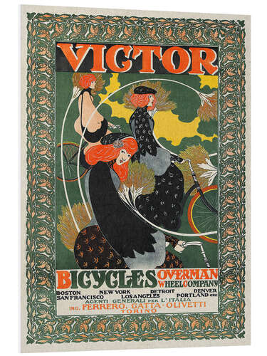 Quadro em PVC Victor Bicycles Vintage Advertisement