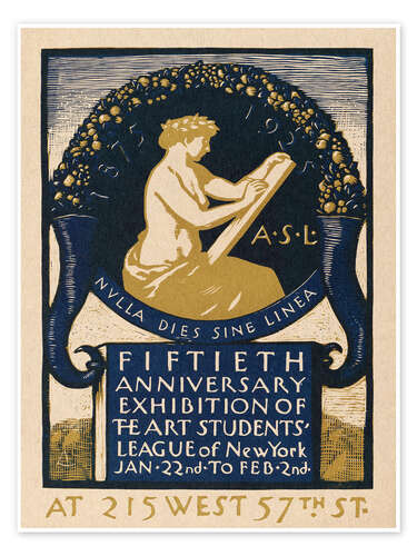 Poster The Art Students League of New York Exhibition