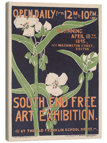 Canvastavla South End Art Exhibition 1895 - Vintage Advertisement