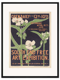 Gerahmter Kunstdruck South End Art Exhibition 1895 - Vintage Advertisement