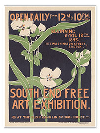 Tableau  South End Art Exhibition 1895 - Vintage Advertisement