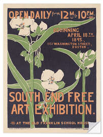 Naklejka na ścianę South End Art Exhibition 1895 - Vintage Advertisement