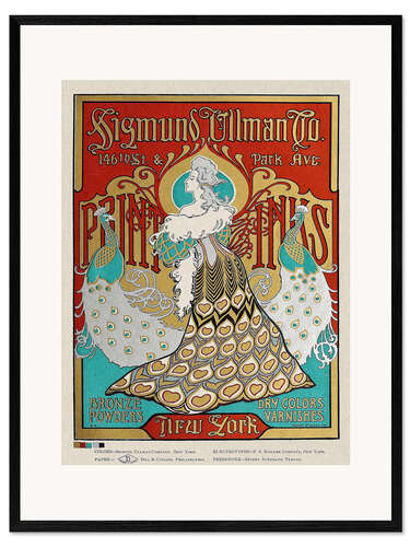 Plakat artystyczny premium w ramie Sigmund Ullman Bronze Powders - Vintage Advertisement