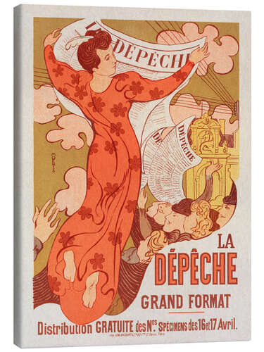 Lienzo La Dépêche de Toulouse - Vintage Advertisement